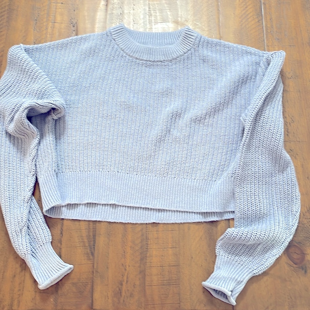 Juniors XS Blue Cropped Sweater